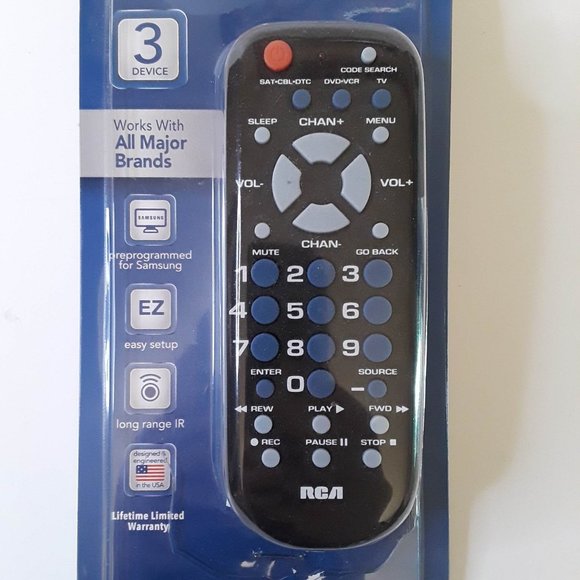 RCA PROGRAMMABLE UNIVERSAL REMOTE CONTROL - NEW OPEN PACKAGE - MODEL # RCR503BE - Picture 2 of 5